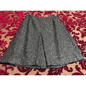 Per Se Green Print Tweed Wool A Line Skirt Size 4